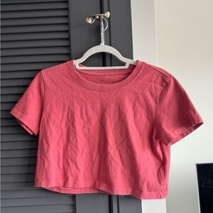 Urban Outfitters Pink Short Sleeve Crop T-Shirt